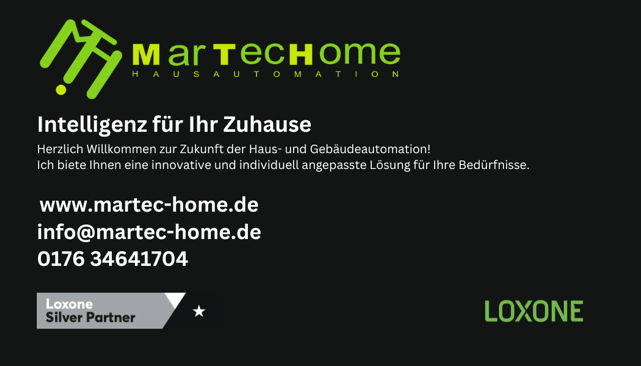 MarTechome Hausautomation – Loxone Silver Partner, Felix Marscher